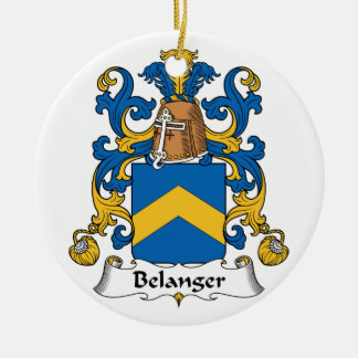 Belanger Family Crest Ceramic Tree Decoration