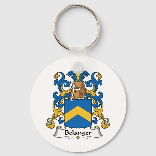 Belanger Family Crest Key Ring (Front)