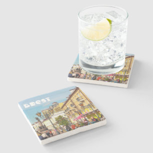 Belarus Беларусь Brest Брест Architecture City Stone Coaster