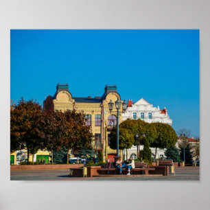 Belarus Беларусь Grodno Гродно Architecture Poster