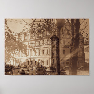 Belarus Беларусь Grodno Architecture Collage Poster