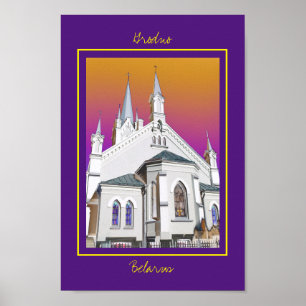 Belarus Беларусь Grodno Hrodna Architecture Poster