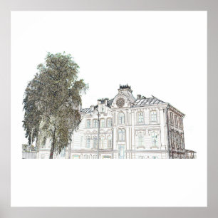 Belarus Беларусь Hrodna Grodno Architecture Poster