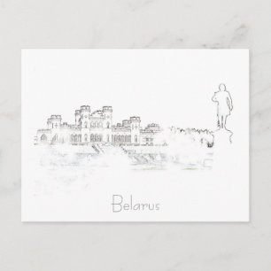 Belarus Беларусь Kosava Castle Palace Postcard
