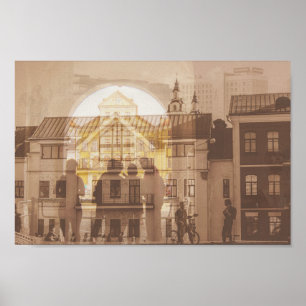 Belarus Беларусь Minsk Минск Architecture Collage Poster