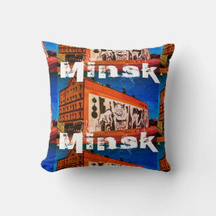 Belarus Беларусь Minsk Минск Architecture Graffiti Cushion
