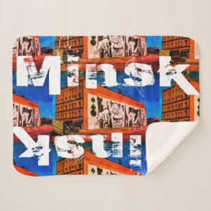 Belarus Беларусь Minsk Минск Architecture Graffiti Sherpa Blanket