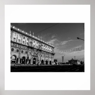 Belarus Беларусь Minsk Мінск Architecture Poster