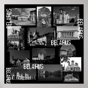 Belarus Беларусь Minsk Grodno Brest Poster