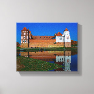 Belarus Беларусь Mir Castle Мирский Замок Холст Canvas Print