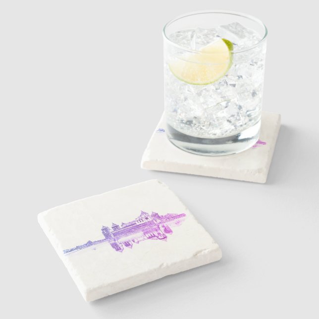 Belarus Беларусь Mir Castle Мирский Замок  Stone Coaster (Side)