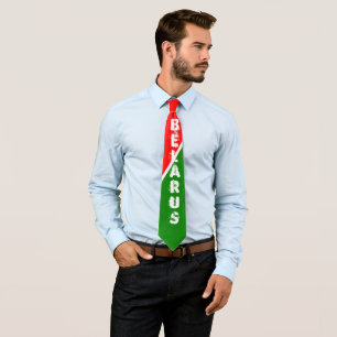 Belarus Беларусь National Flag Colours Tie