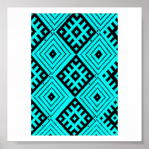 Belarus Беларусь National Folk Pattern Poster