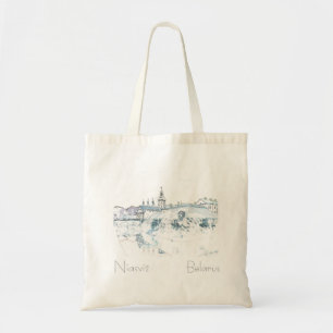 Belarus Беларусь Niasviž Nesvizh Sketch Tote Bag