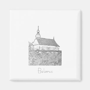 Belarus Беларусь Old Church Architecture Magnet