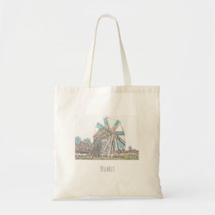 Belarus Беларусь Old Wind Mill Tote Bag