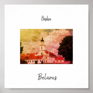 Belarus Беларусь Orsha Орша Architecture Poster