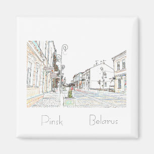 Belarus Беларусь Pinsk Пінск Architecture Magnet