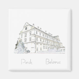 Belarus Беларусь Pinsk Пінск Architecture Magnet