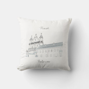 Belarus Беларусь Pinsk Architecture Cushion Pillow