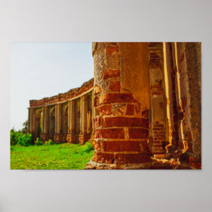 Belarus Беларусь Ruzhany Palace Ruins Architecture Poster