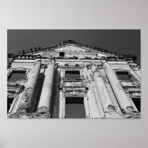 Belarus Беларусь Ruzhany Palace Ruins Architecture Poster