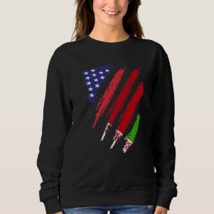 Belarus American Grown Flag USA Patriot Heritage M Sweatshirt