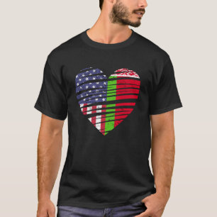 Belarus American Grown Heart USA Patriot Heritage  T-Shirt