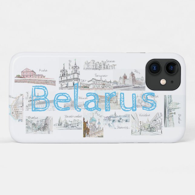 Belarus Architecture Cities Collage iPhone 11 Case (Back (Horizontal))