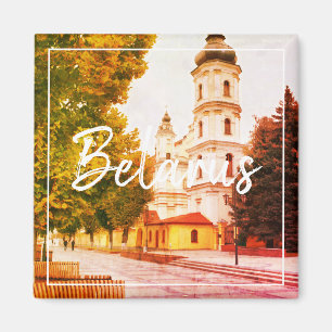 Belarus Architecture Pinsk Cityscape Magnet