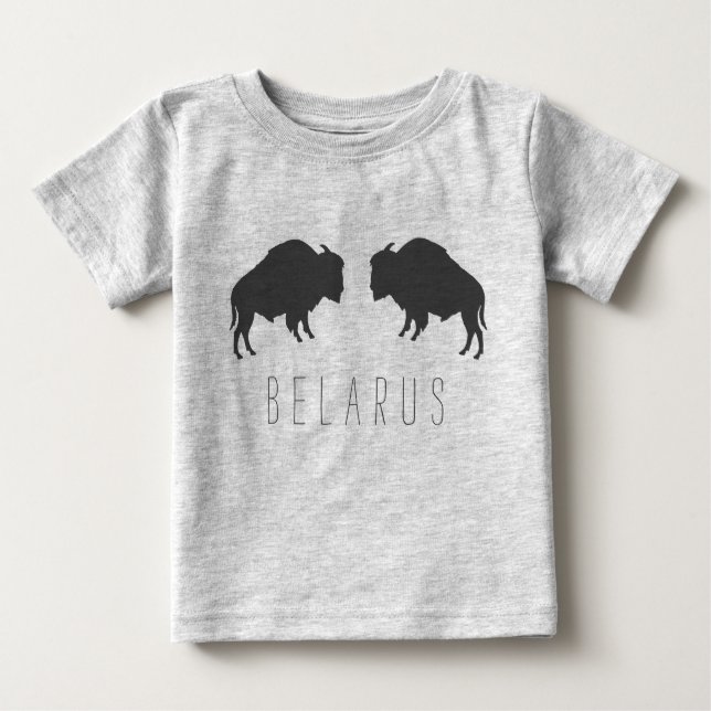 Belarus Belarusian Bison Зубр Беларусь Baby T-Shirt (Front)