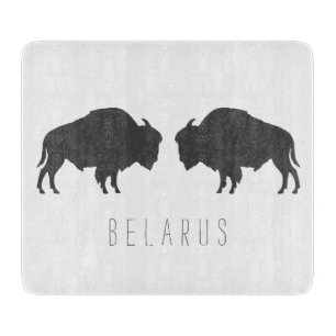 Belarus Belarusian Bison Зубр Беларусь Cutting Board