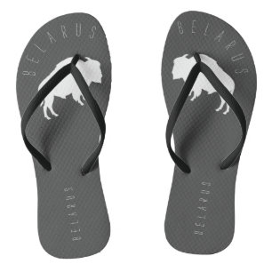Belarus Belarusian Bison Зубр Беларусь Minimalism Jandals