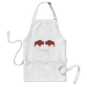 Belarus Belarusian Bison Зубр Беларусь Minimalism Standard Apron