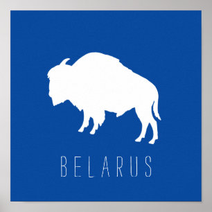 Belarus Belarusian Bison Зубр Беларусь Poster