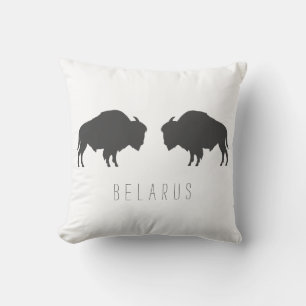 Belarus Belarusian Bison Зубр Беларусь Travel Cushion