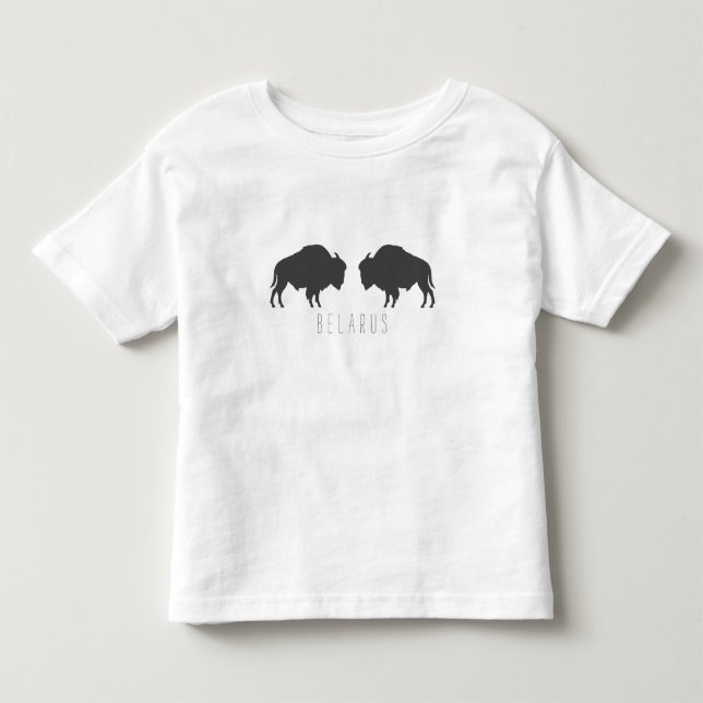 Belarus Belarusian Bison Зубр Беларусь Travel Toddler T-Shirt (Front)