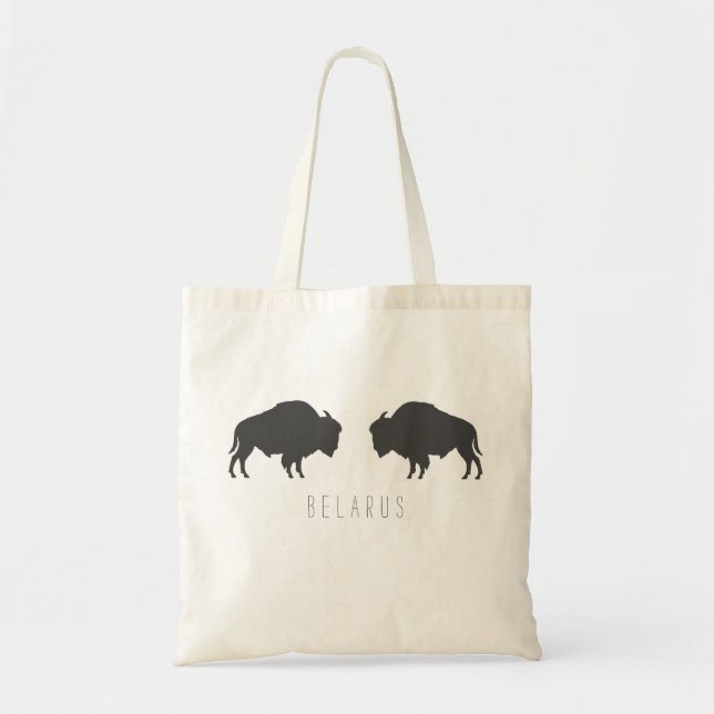 Belarus Belarusian Bison Зубр Беларусь Travel Tote Bag (Front)