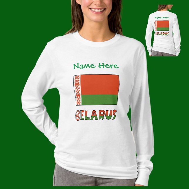 Belarus Belarusian Flag Green Personalised  T-Shirt (Creator Uploaded)