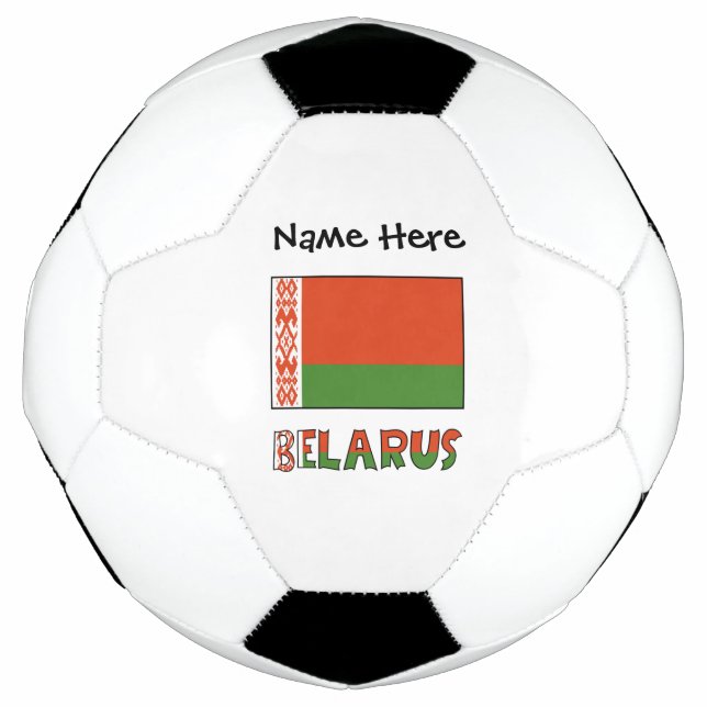 Belarus Belarusian Flag Personalised  Soccer Ball (Front)