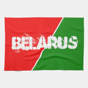Belarus Belarusian National Flag Colours Tea Towel