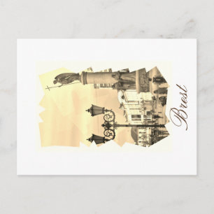 Belarus Brest City Architecture Postcard