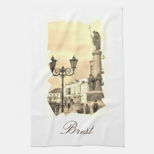 Belarus Brest City Architecture Street View Tea Towel