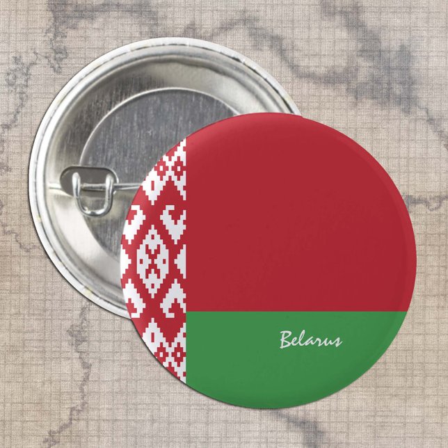 Belarus button, patriotic Belarus Flag fashion 3 Cm Round Badge (Creator Uploaded)