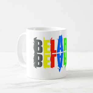 Belarus Colourful Happy Letters Coffee Mug