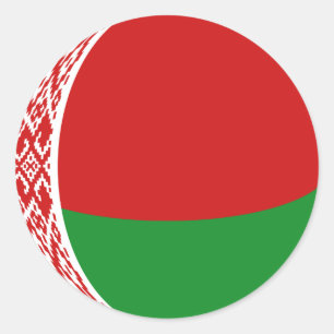 Belarus Fisheye Flag Sticker