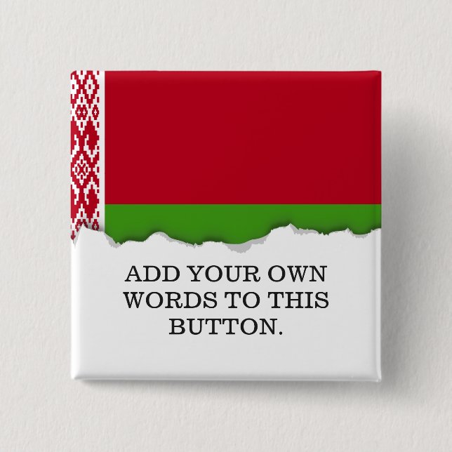 Belarus Flag 15 Cm Square Badge (Front)