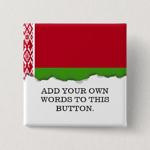 Belarus Flag 15 Cm Square Badge
