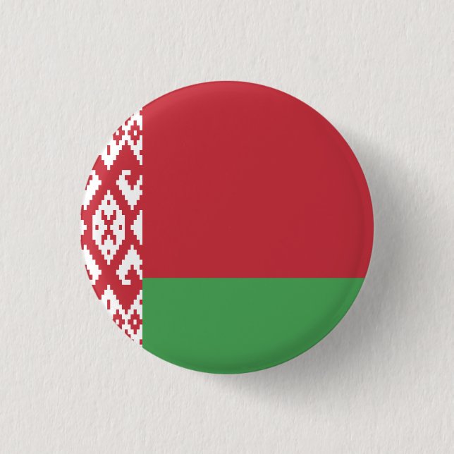 Belarus Flag 3 Cm Round Badge (Front)