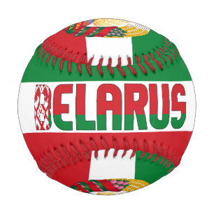 Belarus Flag and Coat of Arms Patriotic Baseball